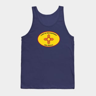 New Mexico NM Land of Enchantment Yellow Oval Tank Top